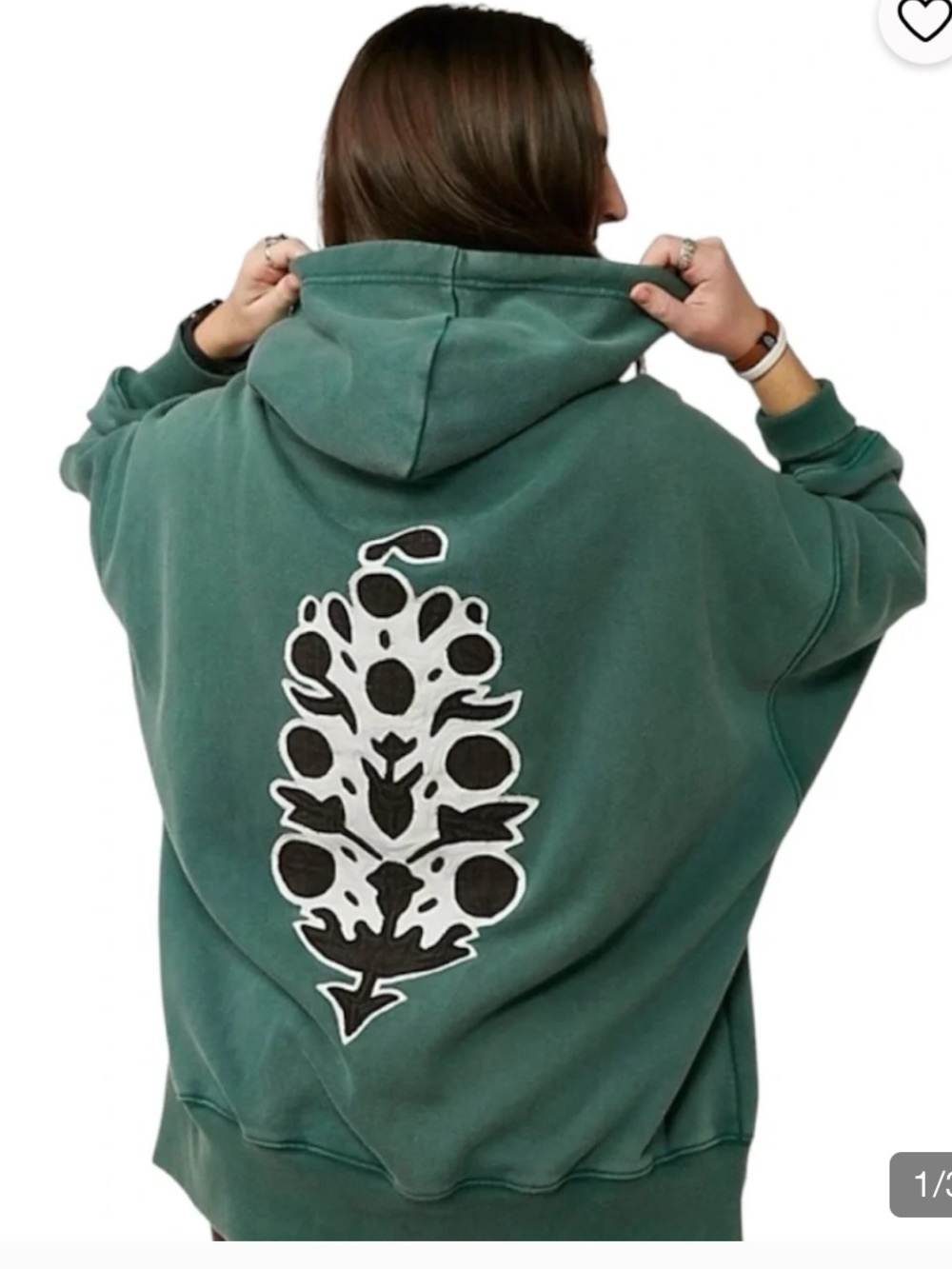 Sprint To The Finish Logo Oversized Hoodie - Free People Small